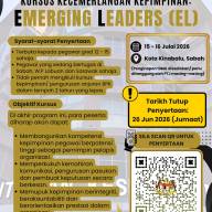 KURSUS KECEMERLANGAN KEPIMPINAN DAN PENYELIAAN BERKESAN (KUMPULAN PENGURUSAN DAN PROFESIONAL): KURSUS EMERGING LEADERS (EL)