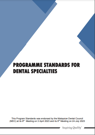 Programme Standard For Dental Specialties MDC